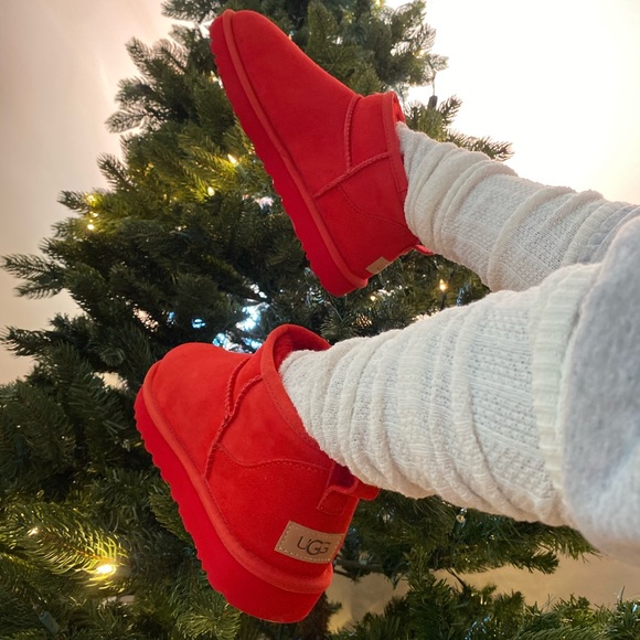 UGG Shoes - Red UGG Classic Ultra Mini Boots